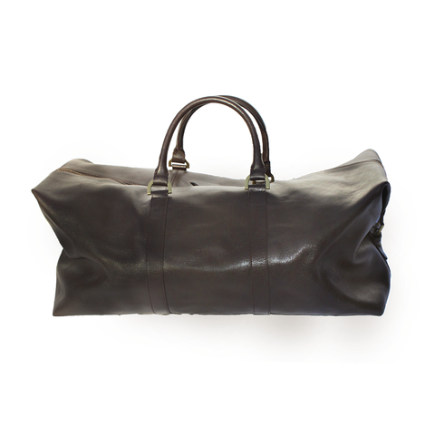 Italian Chocolate Leather Travel Bag